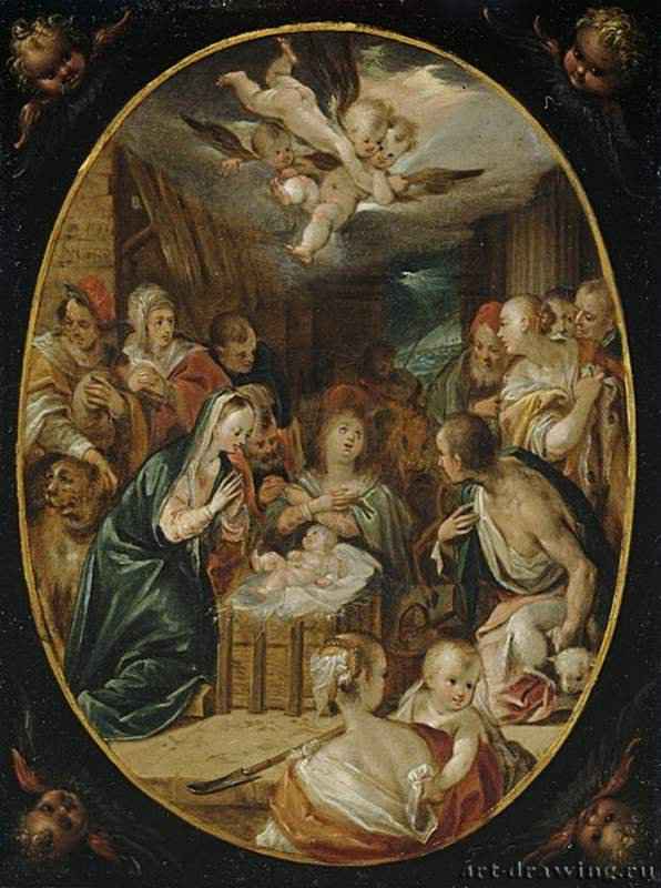 Adoration of the Shepherds. 1591 - Маньеризм Германия Мюнхен, Старая Пинакотека