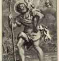 Святой Христофор. 17 век - 294 х 197 мм. Резцовая гравюра на меди. Барселона. Музей каталонского искусства. Испания.