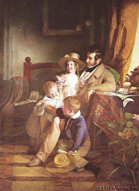 Рудольф фон Артхабер с детьми. 1837 - Rudolf von Arthaber with children. 1837
221 x 156 смХолстБидермейерАвстрияВена. Галерея австрийского искусства в Бельведере