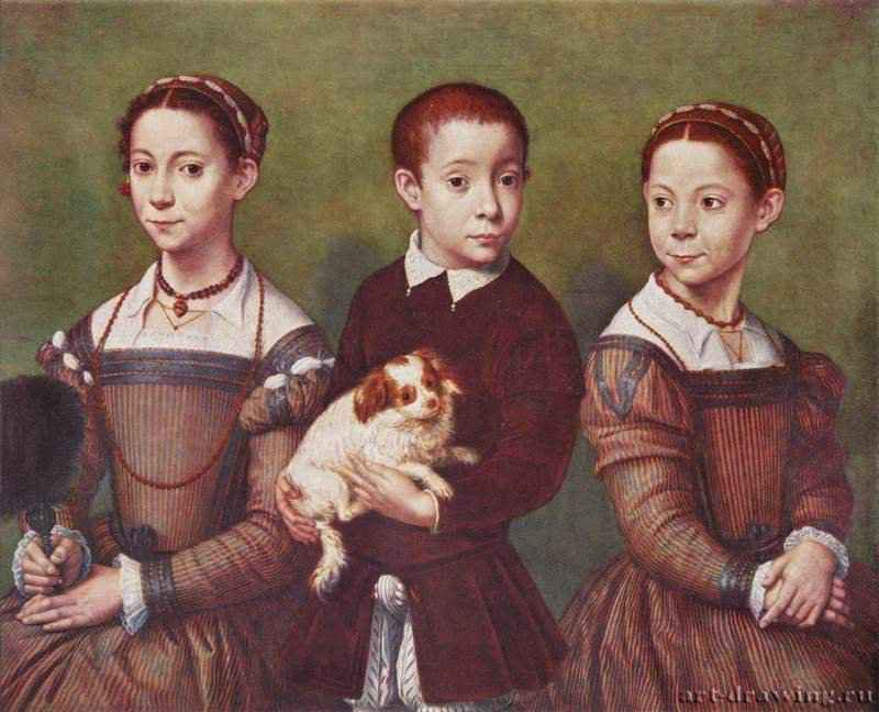 Трое детей и собака. 1570-1590 - Three children and a dog. 1570-1590
74 x 95 смДеревоМаньеризмИталияКоршэм Корт близ Бата. Собрание лорда Метьюэна