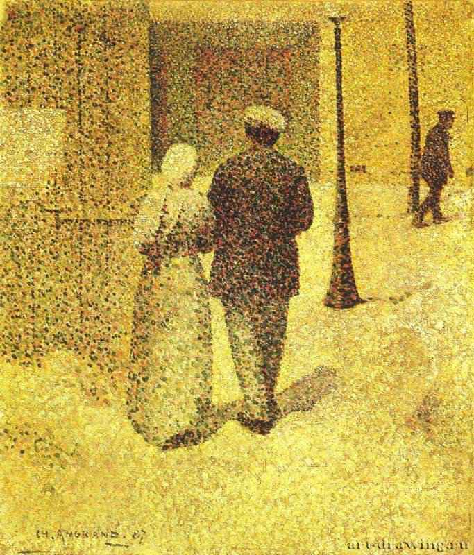 Мужчина и женшина на улице. 1887 - The man and the act of women on the street. 1887
38,1 x 33 смХолстПостимпрессионизмФранцияПариж. Национальный музей современного искусстваПуантилизм