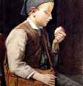Мальчик ест яблоко, 1904. - Акварель. 33,66 x 24,13. Частное собрание. Швейцария.