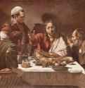 Христос в Эммаусе - 1600 *139 x 195 смХолст, маслоБароккоИталияЛондон. Национальная галереяЗаказчик: Кириако Маттеи