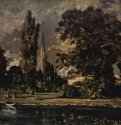 Вид с реки на собор в Солсбери, дом викария Фишера. Этюд - 182752,5 x 77 смХолст, маслоРомантизмВеликобританияЛондон. Национальная галерея