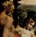 Noli me tangere (явление Христа Марии Магдалине) - 1527-1528Дерево, маслоВозрождениеИталияПарма. Кафедральный соборПервоначально находилась в церкви Сан Антонио в Парме, ср. парная картина 'Поклонение пастухов (Ночь)', Дрезден