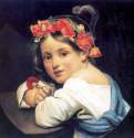 Девочка в маковом венке с гвоздикой в руке (Мариучча) - РомантизмРоссия