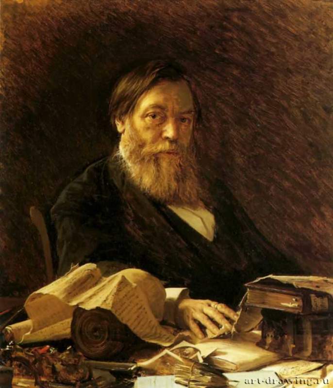 Портрет П. И. Мельникова, 1876 г. - Холст, масло; 88 х 73 см. Государственная Третьяковская галерея. Москва. Россия.