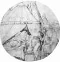 Юдифь. 1507-1510 - Диаметр: 270 мм. Уголь или мел на бумаге. Дрезден. Гравюрный кабинет Государственных художественных собраний. Германия.