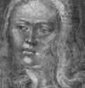 Голова девушки. 1510-1520 - 144 x 101 мм. Мел, подсветка белым на грунтованной красным тоном бумаге. Дрезден. Гравюрный кабинет Государственных художественных собраний. Германия.