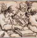 Евангелисты Матфей и Иоанн. 1623-1629 - 245 х 320 мм. Ксилография кьяроскуро, одна очерковая доска, две тоновые доски. Берлин. Гравюрный кабинет. Германия.