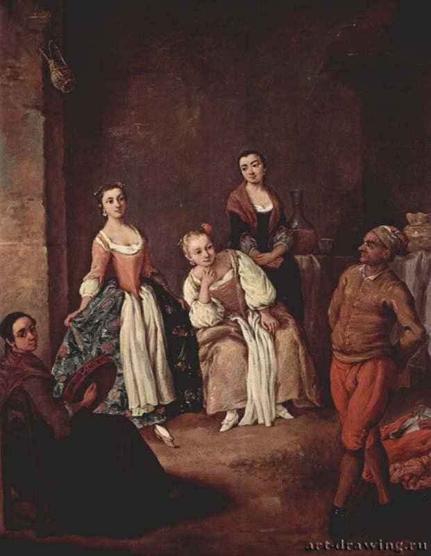 Фурлана (танец) - 175062 x 51 смХолст, маслоРококоИталияВенеция. Ка' Реццонико