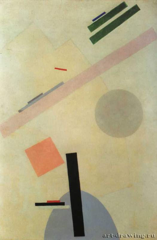 Супрематическая композиция, 1917 г. - Холст, масло; 96,5 х 65,4 см. Музей современного искусства. Нью-Йорк. Россия.