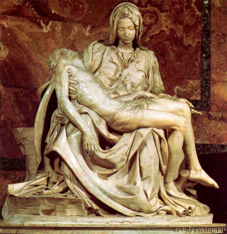 Пьета. 1497-1499 - Высота: 174 см. Мрамор. Рим. Собор Святого Петра.