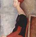 Портрет Жанны Эбутерн в темном платье - 1918100 x 65 смХолст, маслоПарижская школаФранцияПариж. Частное собрание