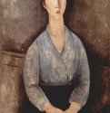 Сидящая женщина в белой блузе - 1919100 x 65 смХолст, маслоПарижская школаФранцияПариж. Частное собрание