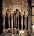 Кафедра сиенского собора. 1265-1268. - Пизано, Никколо; Пизано, Джованни: Мрамор. Сиена. Кафедральный собор.