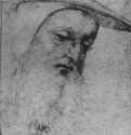 Голова святого Иеронима. 1501-1502 - 150 х 108 мм. Черный мел на бумаге. Лилль. Дворец изящных искусств, Кабинет рисунков.