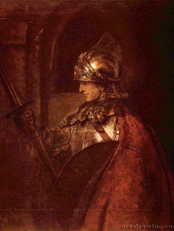 Мужчина в доспехах и с оружием (Александр Великий). 1655 - 137,5 x 104,4 см. Холст, масло. Барокко. Нидерланды (Голландия). Глазго. Картинная галерея и музей.