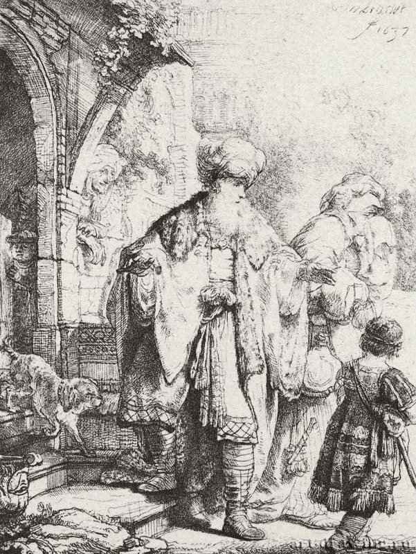 Изгнание Агари. 1637 - Офорт 126 x 97 мм Собрание Я. де Брёйна