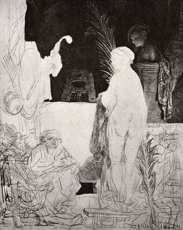 Художник, рисующий модель. 1648 - Офорт 234 x 185 мм Собрание Я. де Брёйна