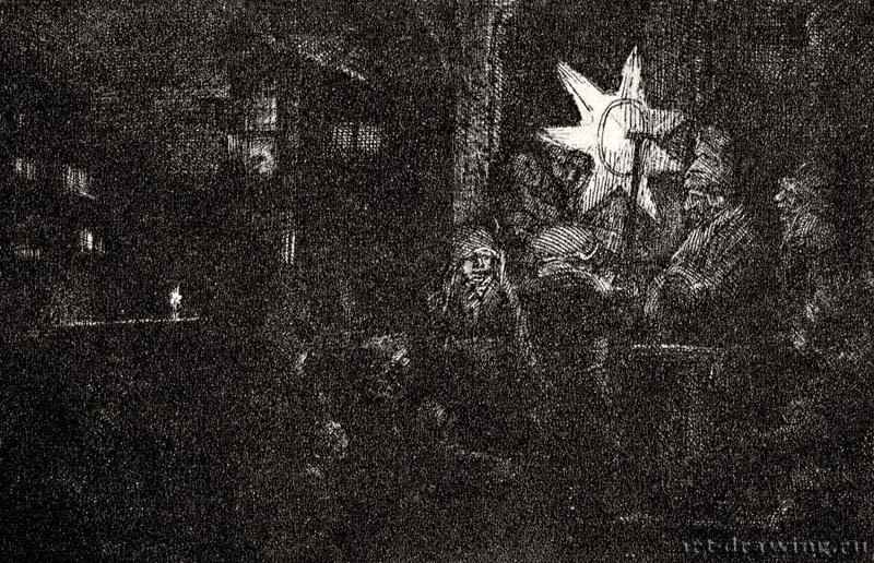 Звезда Рождества. 1652 - Офорт 95 x 142 мм Собрание Я. де Брёйна