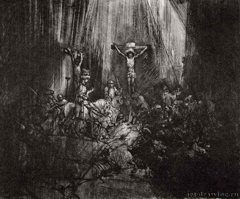 Три креста, 1653 - Офорт 387 x 450 мм Собрание Я. де Брёйна