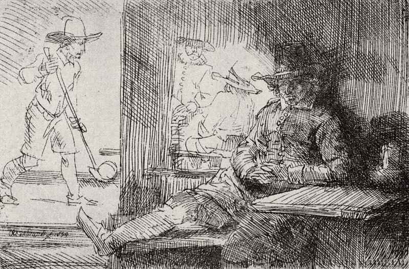 Игрок в гольф (колф). 1654 - Офорт 97 x 142 мм Собрание Я. де Брёйна