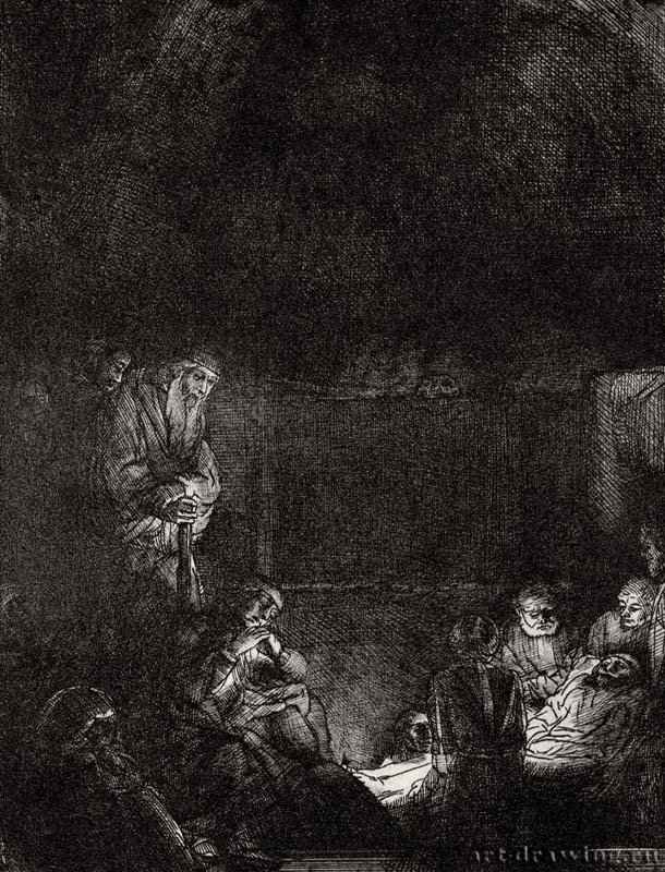 Положение во гроб. 1654 - Офорт 210 x 162 мм Собрание Я. де Брёйна