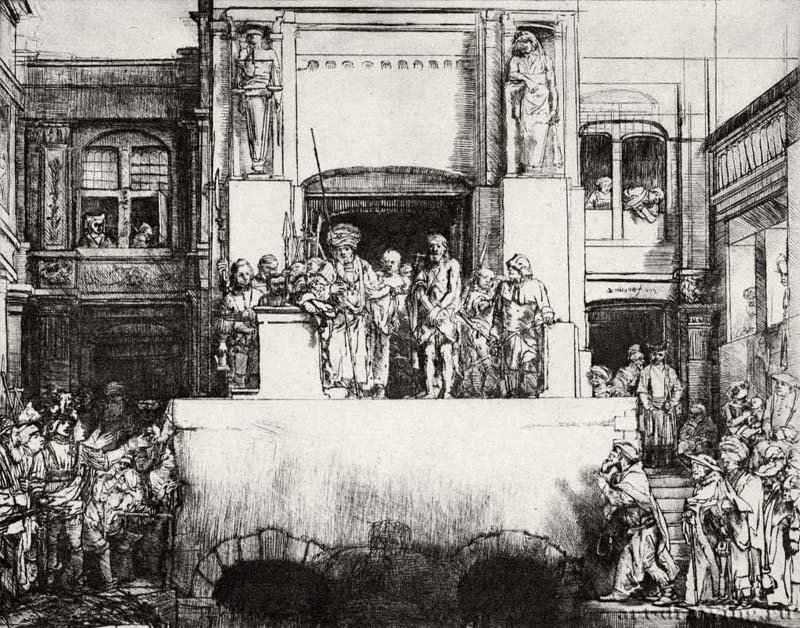 Се человек 1655 - Офорт 358 x 455 мм Собрание Я. де Брёйна