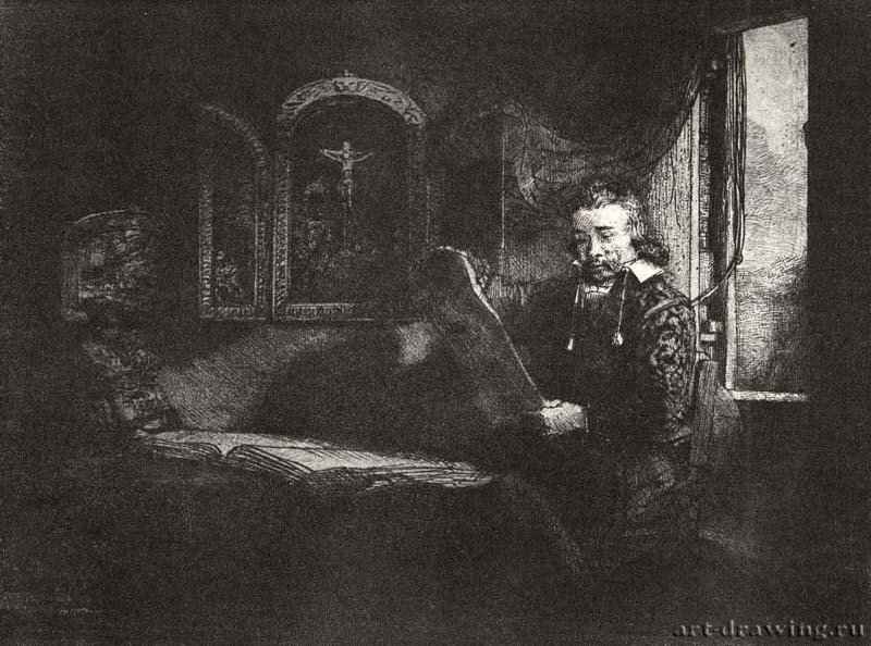 Портрет Абрахама Франсена. 1656 - Офорт 158 x 207 мм Собрание Я. де Брёйна