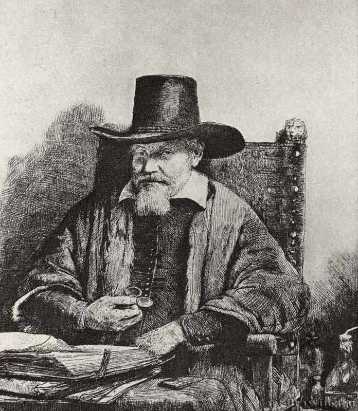 Портрет Арнольда Толинкса. 1656 - Офорт 196 x 149 мм Собрание Я. де Брёйна