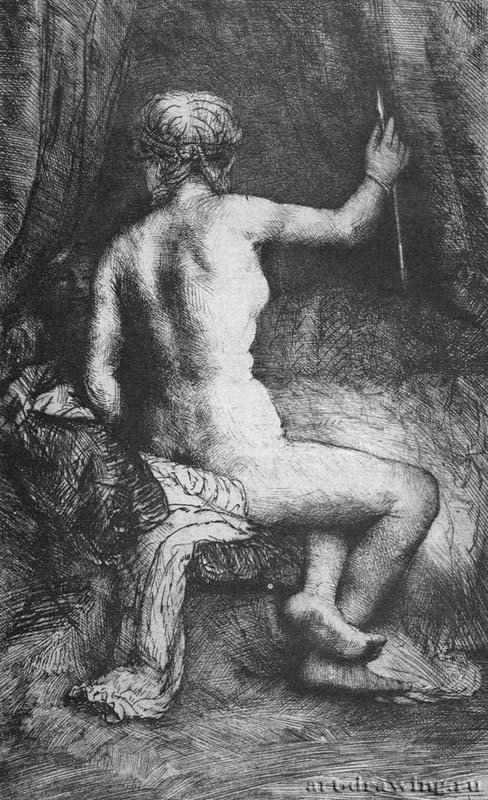 Обнаженная со стрелой. 1661 - Офорт. Второе состояние из трех 20,5 x 12,4 ГМИИ им. А.С. Пушкина Москва