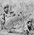 Этюд к картине «Искушение» 1632-1636 - Перо 126 x 161 мм Штеделевский художественный институт Франкфурт-на-Майне