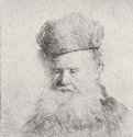 Портрет бородатого старика в меховой шапке. 1631 - Офорт 61 x 54 мм Собрание Я. де Брёйна