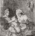 Святое семейство. 1632 - Офорт 96 x 72 мм Собрание Я. де Брёйна