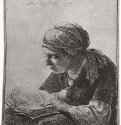 Читающая девушка. 1634 - Офорт 122 x 99 мм Собрание Я. де Брёйна