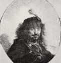 Автопортрет в шапке с пером. 1634 - Офорт 131 x 108 мм Собрание Я. де Брёйна