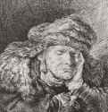 Спящая старуха. 1635 - Офорт 70 x 52 мм Собрание Я. де Брёйна