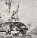 Свинья 1643 - Офорт 144 x 178 мм Собрание Я. де Брёйна