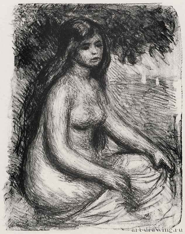 Купальщица. 1905 - 270 х 214 мм Литография Париж. Частное собрание Франция
