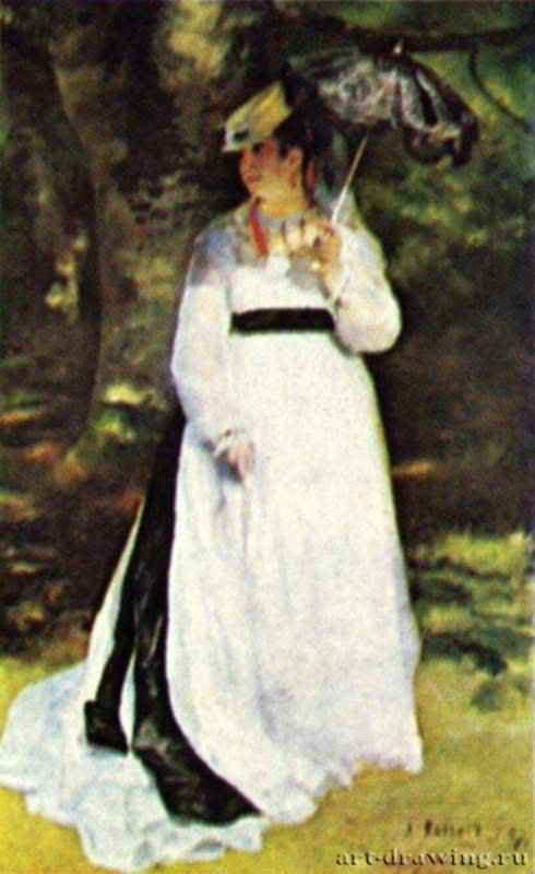 Лиза с зонтиком. 1867 - 184 x 115 смХолст, маслоИмпрессионизмФранцияЭссен. Музей Фолькванг
