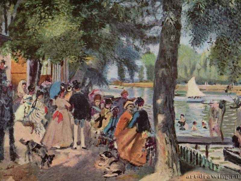 Купальня на реке. 1880-1890 * - 59 x 80 смХолст, маслоИмпрессионизмФранцияСанкт-Петербург. Государственный Эрмитаж