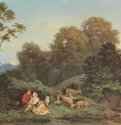 Весенний вечер. 1844 - 72 x 110 смХолст, маслоРомантизм, бидермейерГерманияДюссельдорф. Художественный музей
