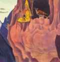 Весть орла 1927 г. - Дерево, темпера; 31,7 х 41 см. Музей Николая Рериха. Нью-Йорк, США.