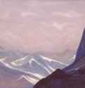Перевал Сугет 1936 г. - Картон, темпера; 30,6 х 45,7 см. Музей Николая Рериха. Нью-Йорк, США.