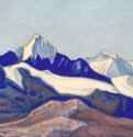 Гималаи 1945 г. - Картон, темпера; 30,5 х 46 см. Музей Николая Рериха. Нью-Йорк, США.