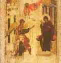 Благовещение. 1405 - 81 x 61 см икона. Праздничный чин Благовещенский собор Московского Кремля
