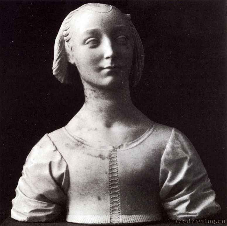 Портрет Мариетты Строцци. 1455 - Высота: 52,5 см. Мрамор. Берлин. Государственный музей.