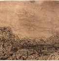 Котловина 1621-1632 - Офорт, коричневый оттиск на грунтованной светло-коричневым тоном бумаге 108 x 187 мм Собрание Лессинга-Розенвальда Дженкинтаун (Пенсильвания)