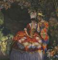 Арлекин и дама, 1910 г. - Бумага, акварель, гуашь; 36,5 х 27,4 см. Частное собрание. Москва. Россия. Воспроизводится впервые.